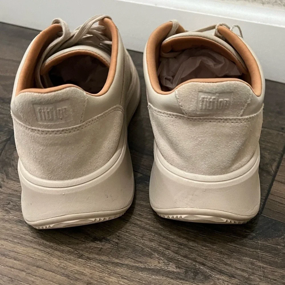 FitFlop F-Mode‎ Flatform Sneakers FR1-A20 Suede Leather Platform Shoes EUC US 9